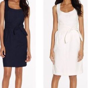 Tory Burch White Leena Belted Sheath Dress Size 4